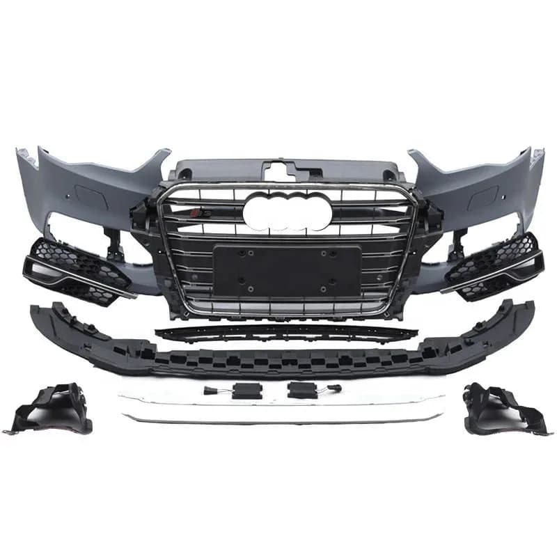 Car Bodikits Front Bumper With Grill For  A3 8V S3 8V5807065GRU Auto Bodykit For PP Material 2014 2015 2016