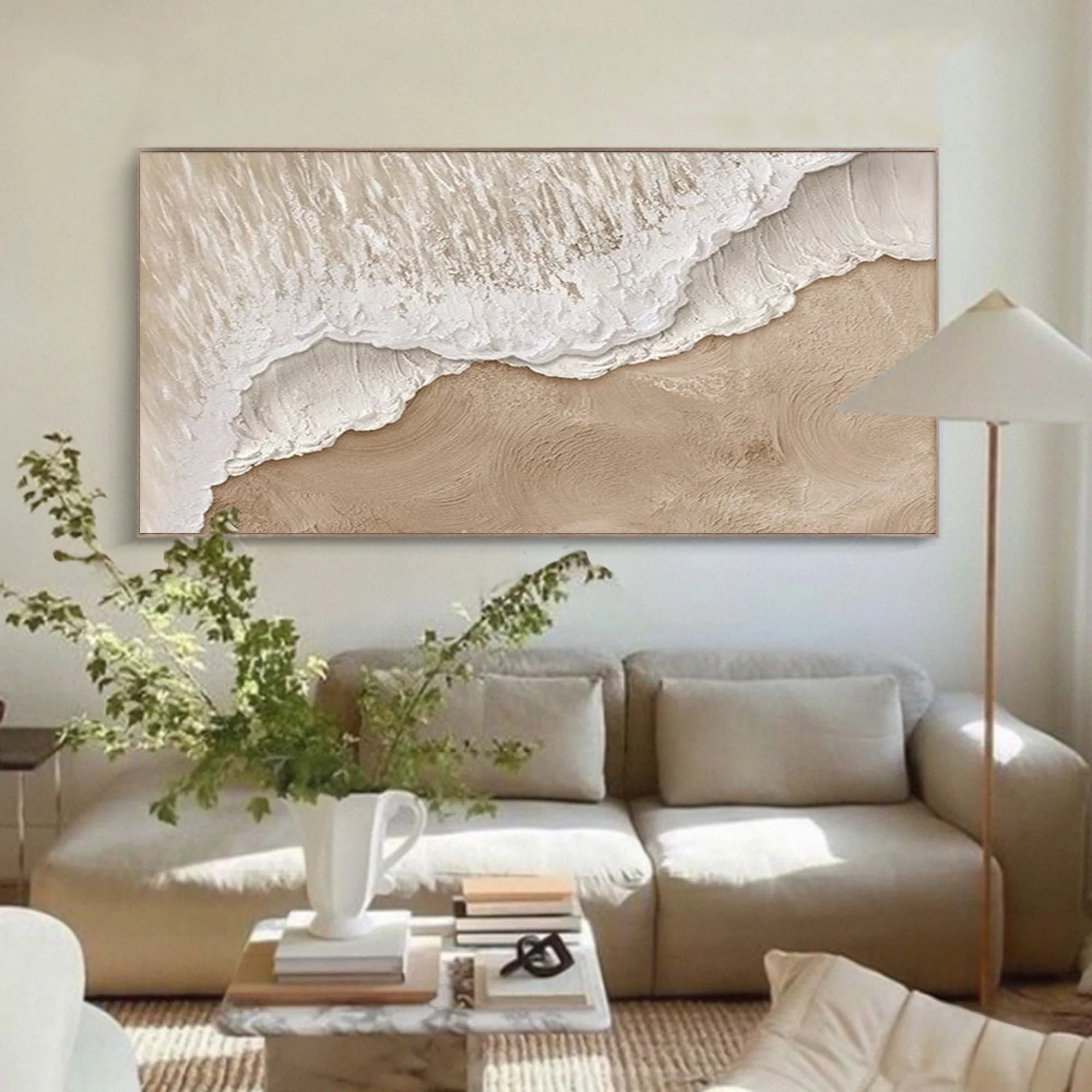 New Abstract Large Size 100% Handmade Oil Painting Simple Brown Texture Landscape Painting for Living Room Art Wall Decoration