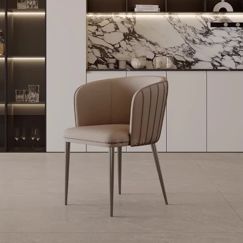 For Rustic Waterproof Dining Chairs Designer Upholstered Relaxing Designer Dining Chairs Nordic Portable Comed Furniture Home