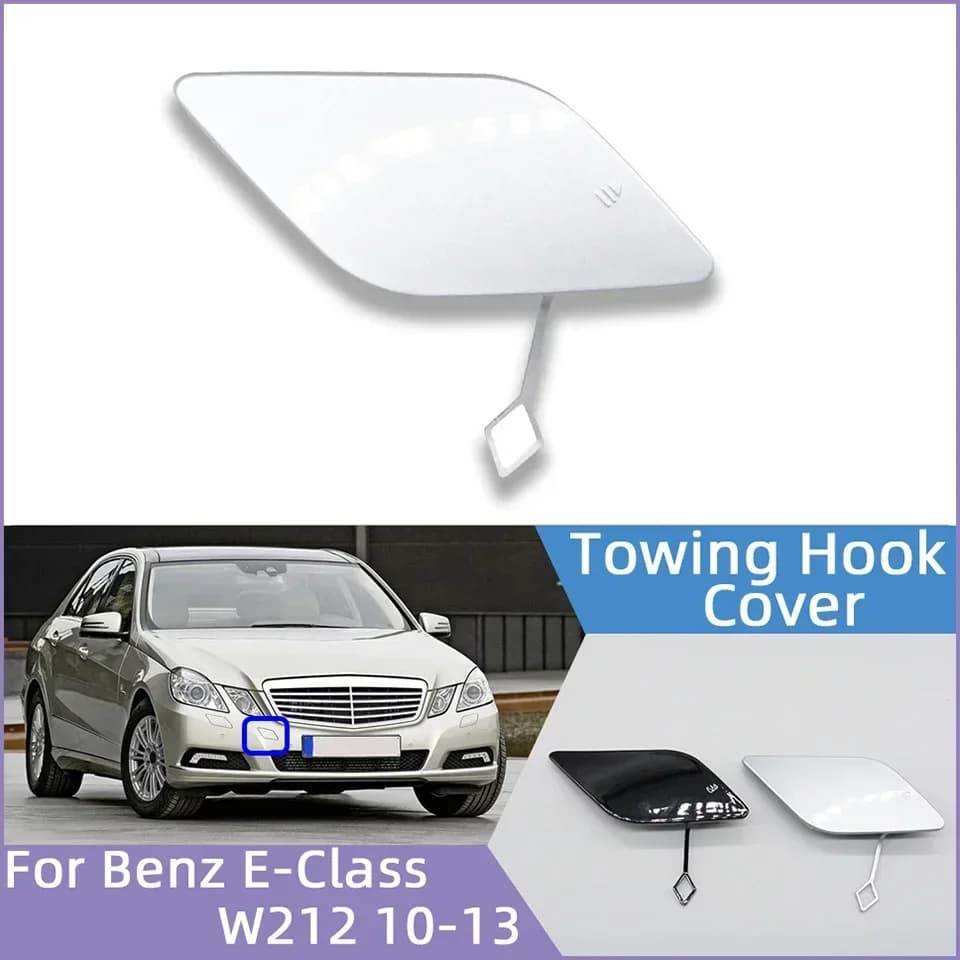For Mercedes-Benz E-Class W212 2010- 2013 E300 E350 E400 E550#A2128850126 Front Bumper Towing Hook Eye Cover Cap Hauling Lid
