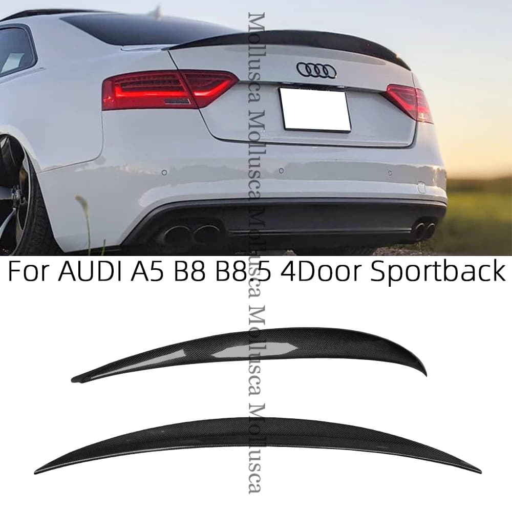 For AUDI A5 B8 B8.5 4Door Sportback 8TA HK Style Carbon Fiber Rear Spoiler Trunk Wing 2009-2017 FRP Honeycomb Forged（not S5）
