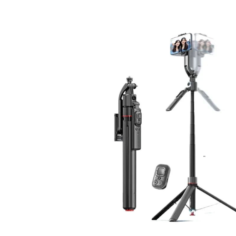 PTZ follow-up artifact selfie stick, intelligent AI face tracking retractable tripod mobile phone holder