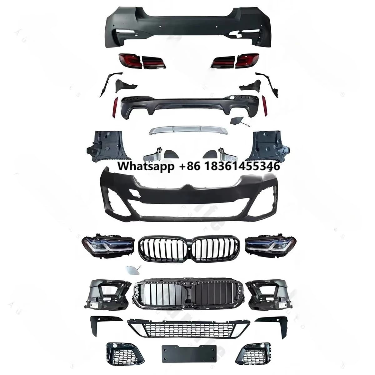 For  5 SERIES F10 2011-2017 to G30 Lci 2021 Style with Front Rear Bumpers Body Kit Conversions