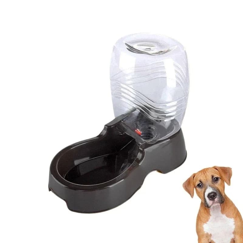 Black automatic gravity pet water dispenser, non-slip and easy to clean, automatic replenishment, cat and dog drinking bowl