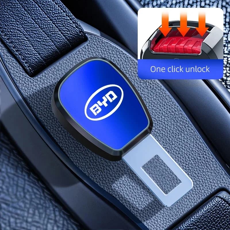 BYD Car Seat Belt Extender With Protective Cushion For Atto 3 Seal Dolphin Han Tang Song Yuan Safety Belt Interior Modification