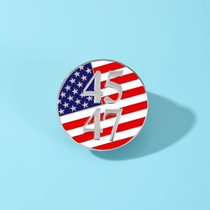 New American Independence Day Flag Brooch Metal Badge Pins Accessory DIY for Clothes Bags Shoes Hat Scarf T-shirt Jeans