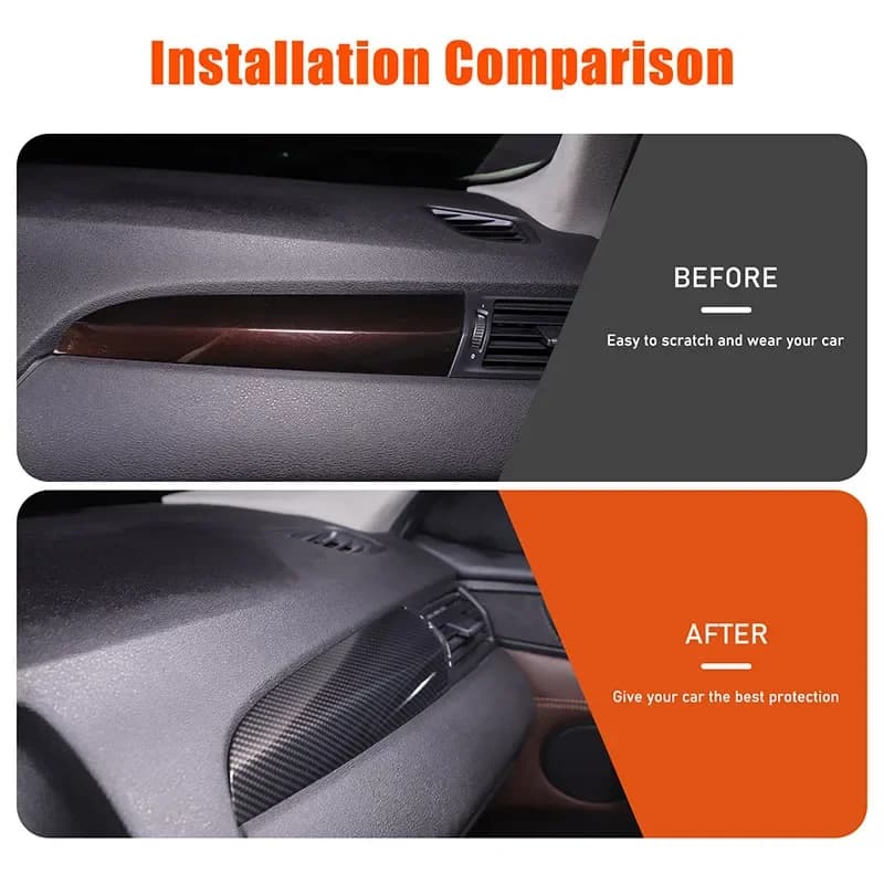 1Pcs ABS Carbon Fiber For BMW X3 X4 F25 F26 2011-2017 Car Center Console Dashboard Panel Frame Cover Trim Stickers  Accessories
