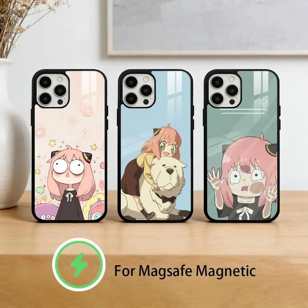 Cute A-Anya F-Forger Phone Case For iPhone 17,16,15,14,13,12,Plus,Pro,Max For Magnetic Wireless Charge