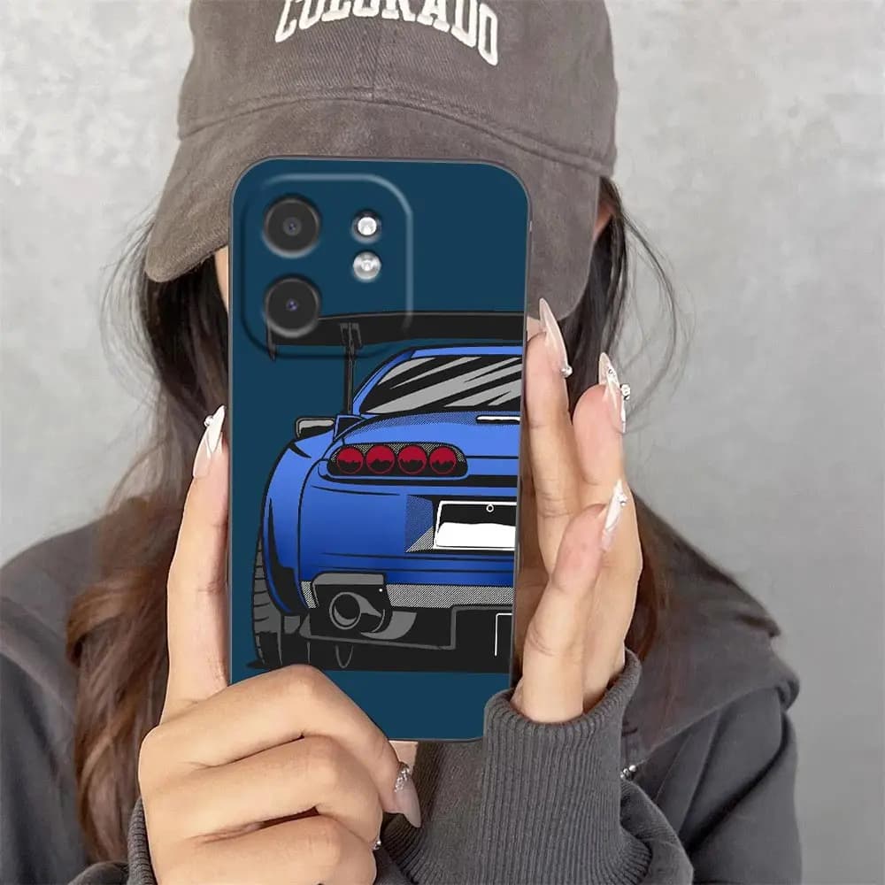Cartoon JDM Sports Car Phone Case For Infinix TECNO POP SPARK SMART 6 7 8 9 10 CAMON 50 40 30 30S 20 20C Case Funda Shell Cover