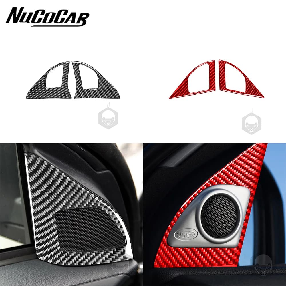 For Mitsubishi Lancer EVO X MR 2008-2015 Carbon Fiber trumpet Panel Trim Cover Car Interior Accessories Decorative Stickers