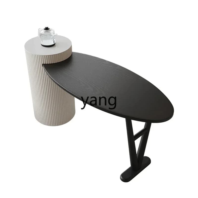 LMM solid wood balcony tea table and chair combination high-end ash wood household small apartment tea table