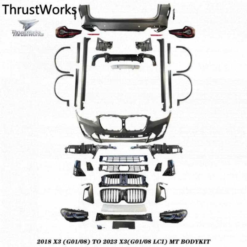 ThrustWorks Sui S X3 G01/G08 Old To F97 M5 Full Set Of Large Bumper Kit With Front And Rear Bumpers