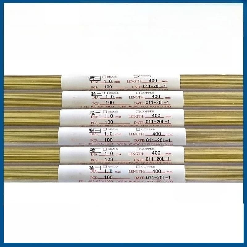 Brass Electrode Tube Single Hole 0.3-3.0mm 400mm for EDM Electrode Hole Machine Parts