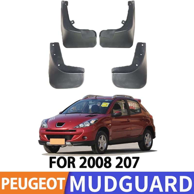 For 2008-2013 Dongfeng Peugeot PEUGEOT 207 Sedan Tire Fenders Splash Guard Front and Rear Wheel Fenders 4pcs