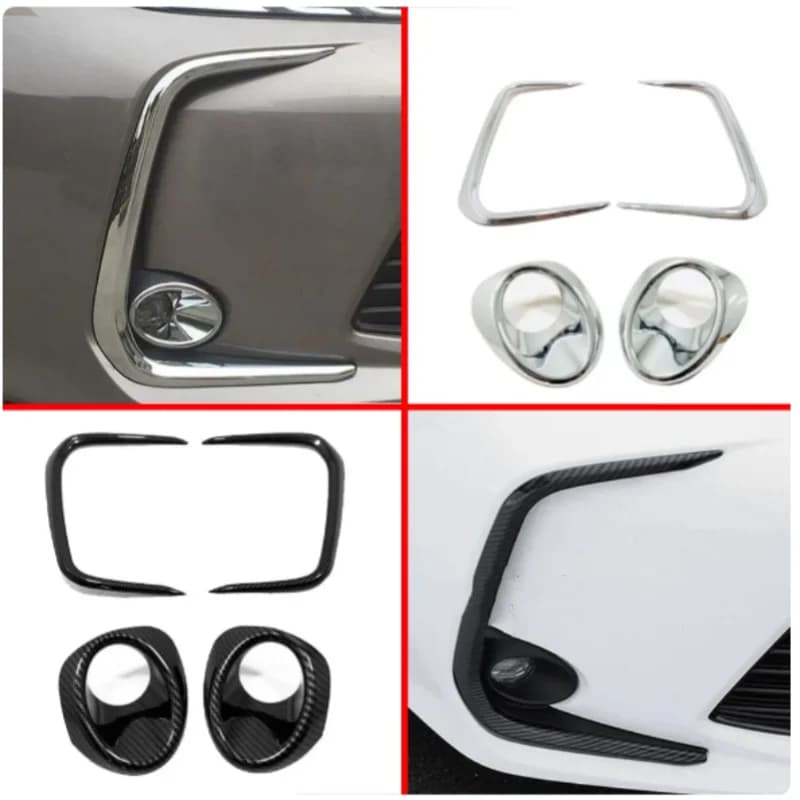 Car Eyebrow Front Fog Light Lamp Frame Stick ABS Chrome Cover Trim Hood Panel Frame For Toyota Corolla E210 2019 2020 2021 2022