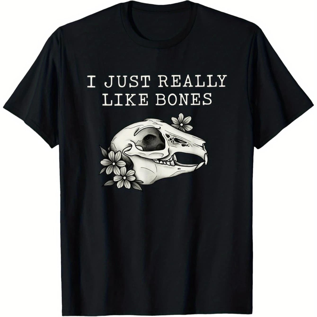 Rabbit Skull Gothic Oddities Occult T-Shirt 100% Cotton O-Neck Short Sleeve Summer Casual Mens T-shirt Streetwear