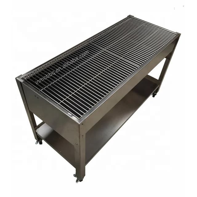 Commercial Stainless Steel Charcoal BBQ with Heavy D/uty Cooking Grill