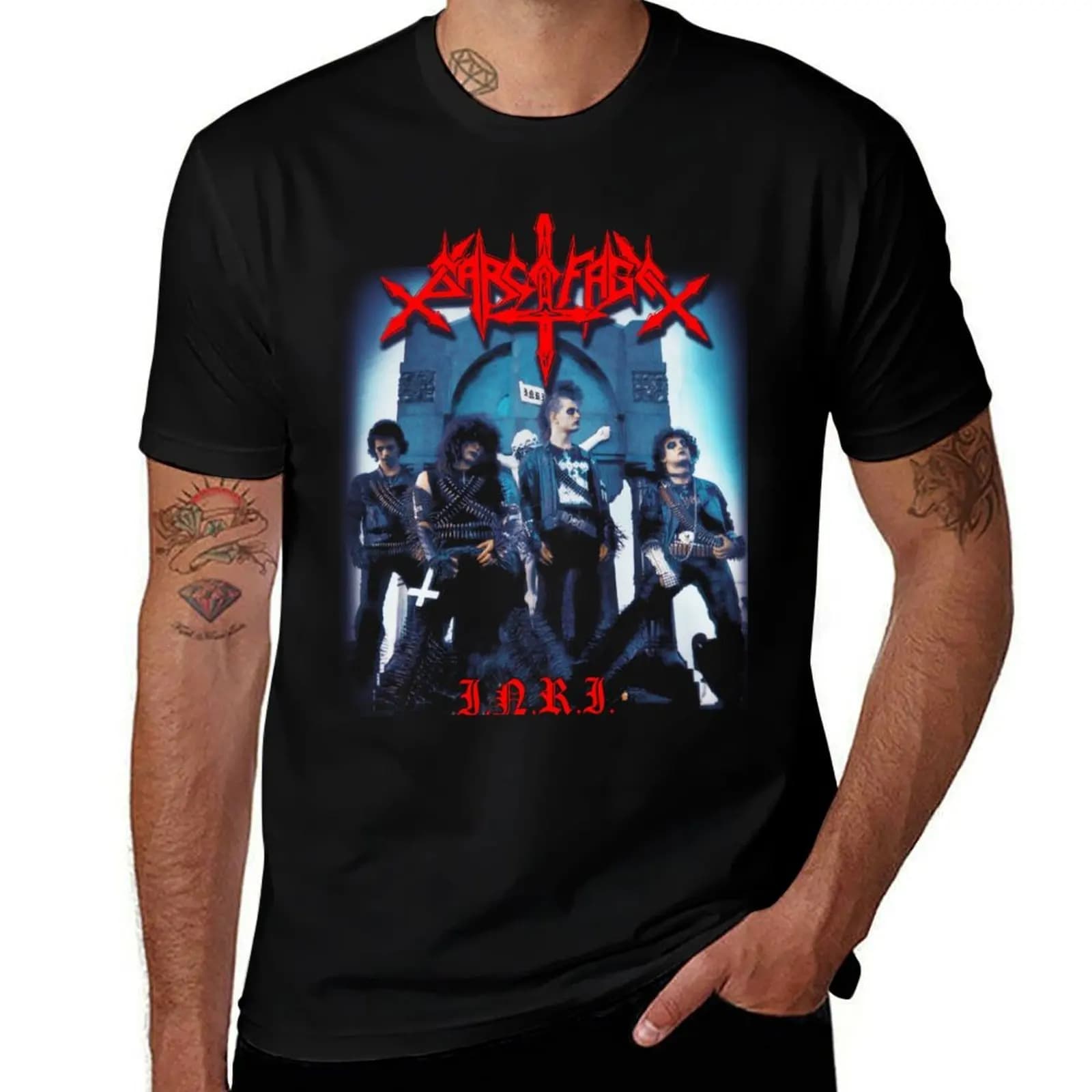 INRI by Sarcofago - Classic Old School Brazilian Black Metal T-Shirt t shirt man designer man t shirt graphic man tshirt T-Shirt
