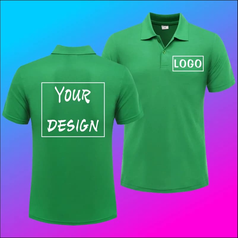 Summer Short Sleeve Polo Custom Printing Logo Casual Lapel Shirt Embroidery Pattern Fashion Quick Dry Top Design Men And Women