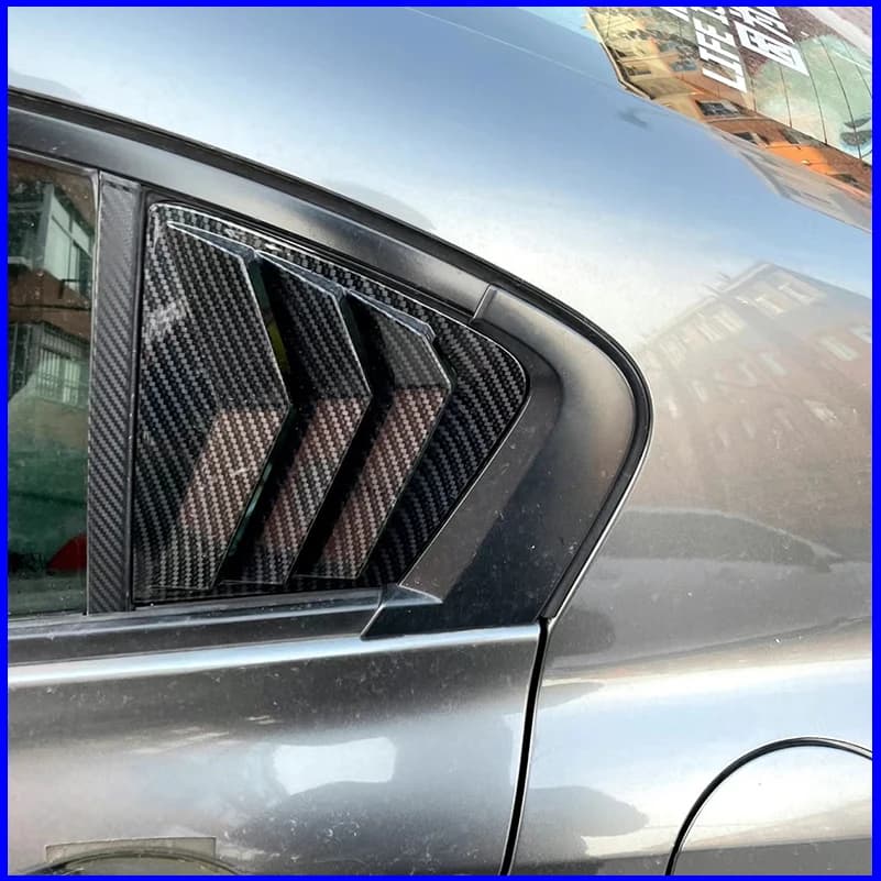 Car Styling For Honda Civic Sedan 2011-2014 9th Both Side Rear Window Shutter Louver Vent Cover Trim Decorate Auto Accessories