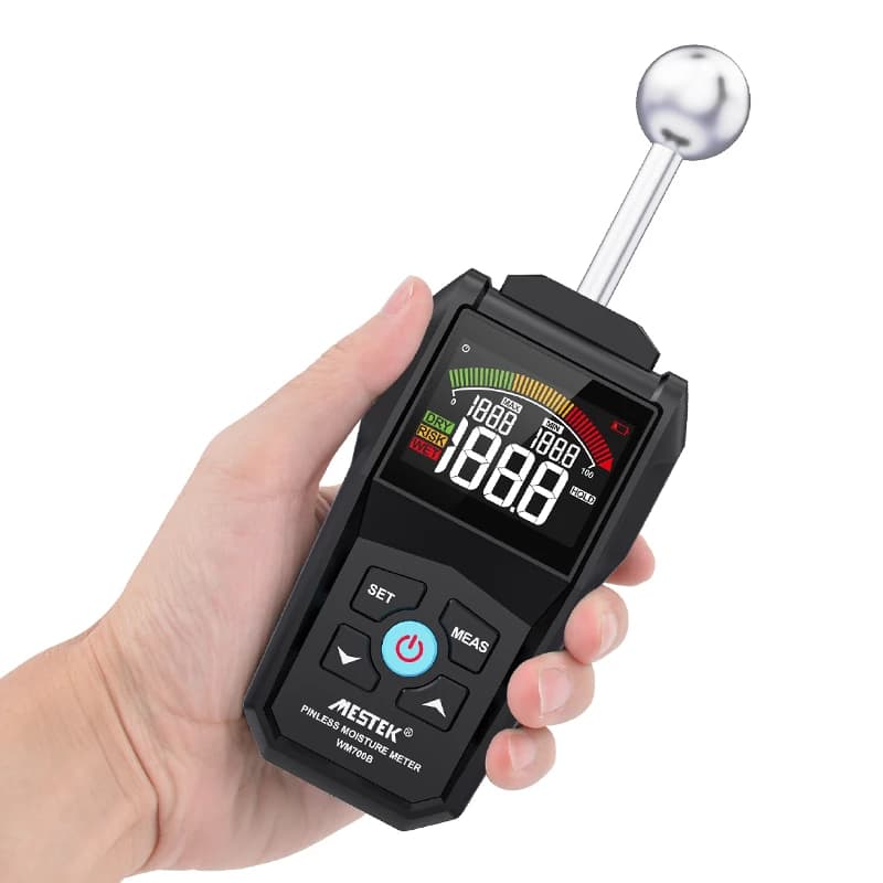Wall Moisture Tester Digital Ball Probe Mositure Meter Non-invasive Pinless Moisture Detector Digital Pinless Moisture Tester