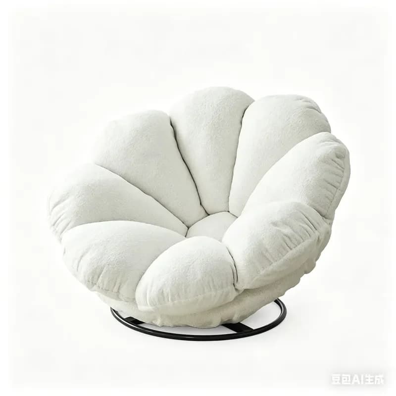 Petal-shaped balcony minimalist cream-style internet-famous lazy sofa swivel chair