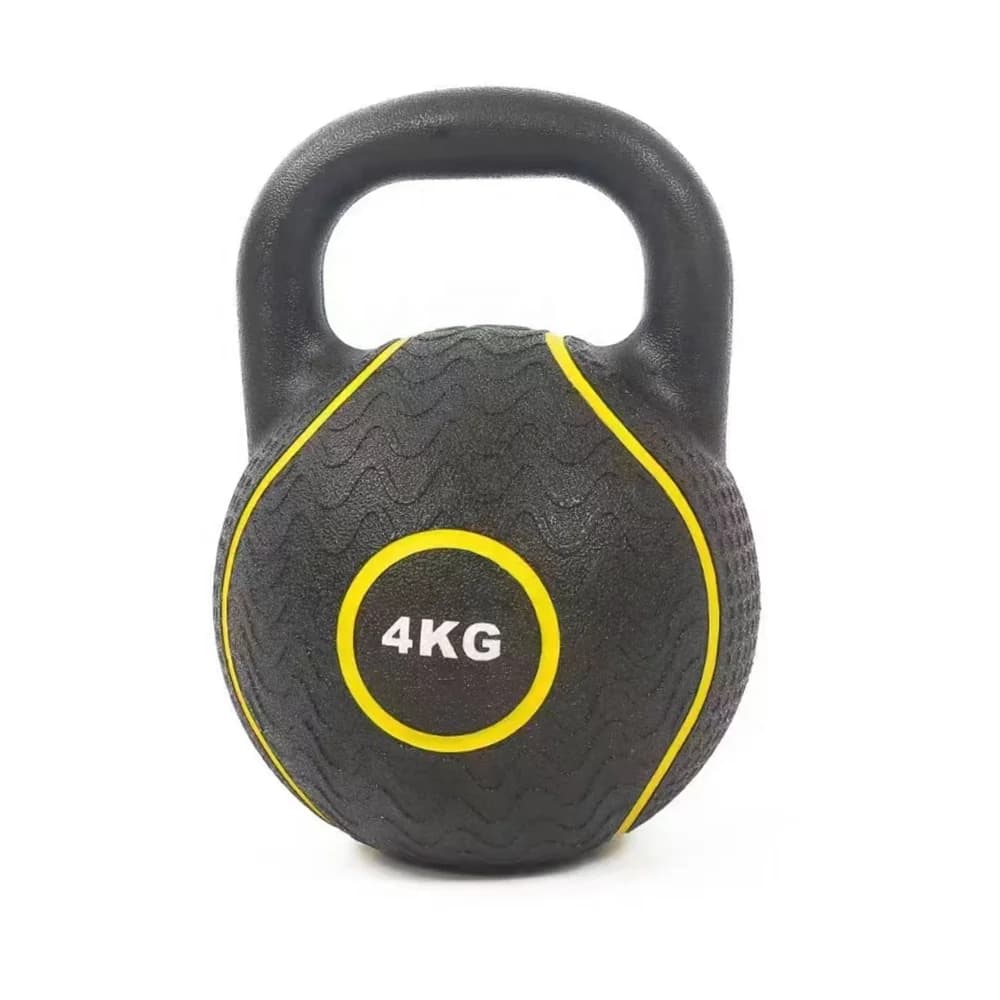 Fitness Black Rubber Coated Kettlebell  Competition Kettlebells Cast