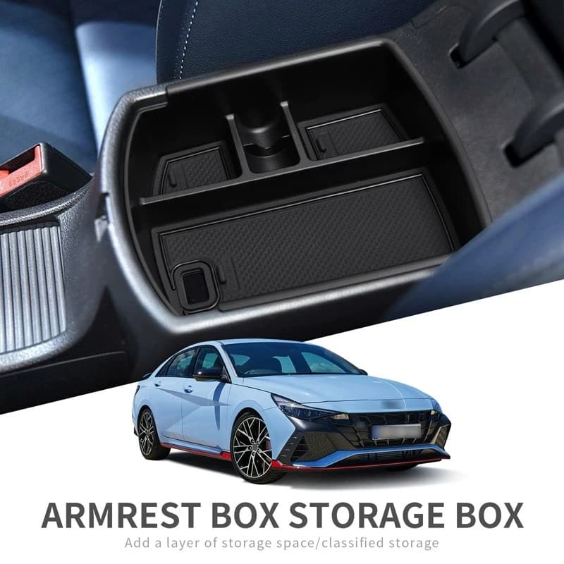 For Hyundai I30/I30N 2021-2025 Car Armrest Storage Box Center Console Multifunctional Organizer Tray Car Interior Accessories