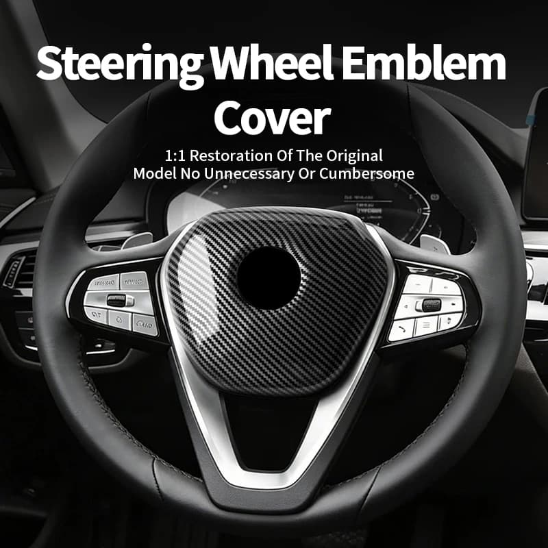 For BMW G-Chassis Carbon Fiber Car Steering Wheel Airbag Trim Protection Cover Anti Scratch Auto Interior Tuning Accessories