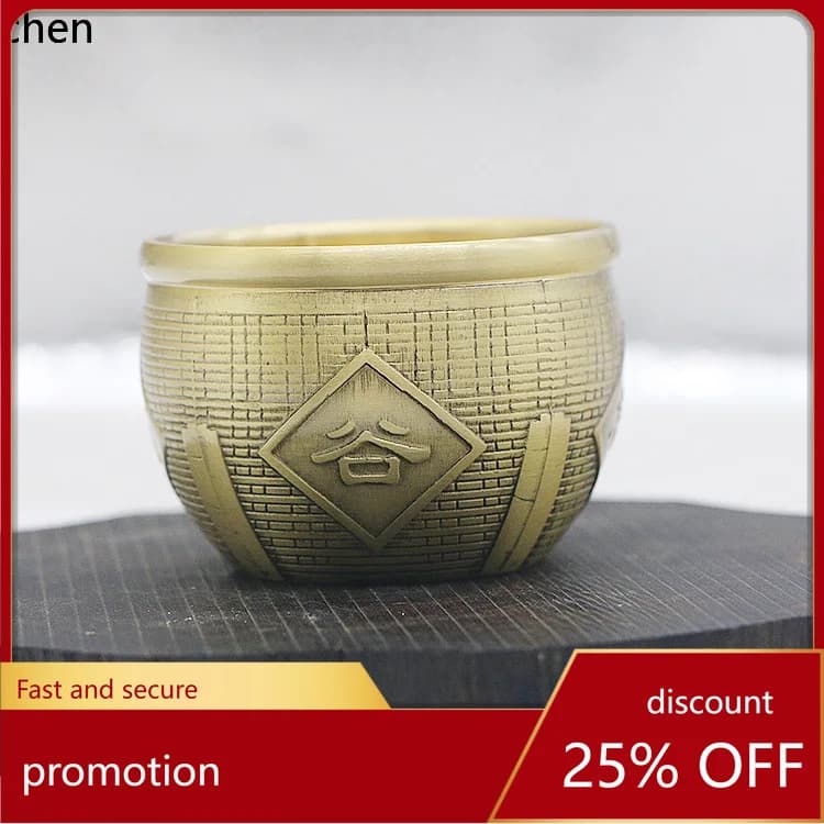 CZ Five Grains Abundance Water Tank Ornament Feng Shui Wealth-Attracting Bronze Tank Entryway Decoration   Opening Gift