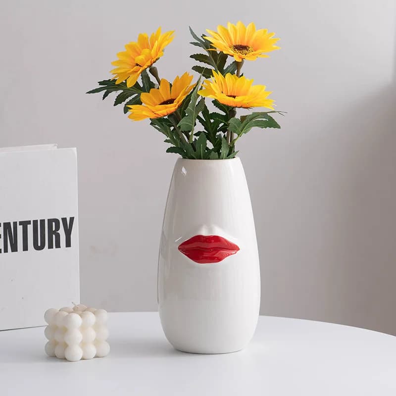 YFY creative Nordic ceramic decoration dried flower vase flower living room flower arrangement modern rich bamboo