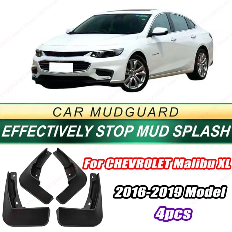 For CHEVROLET Malibu XL 2016-2019 Model 4PCS Front Rear Mud Flaps Splash Guards Fender Mudguards Auto Accessories