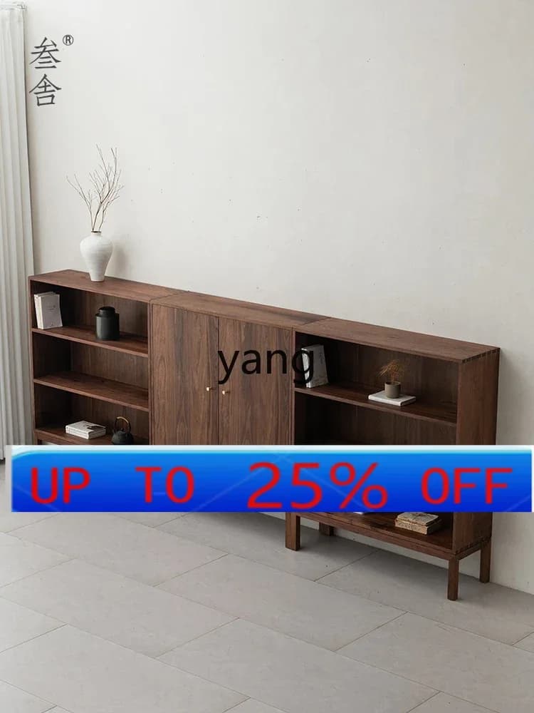 lmm tea room furniture short storage cabinet solid wood double door side cabinet new Chinese storage cabinet