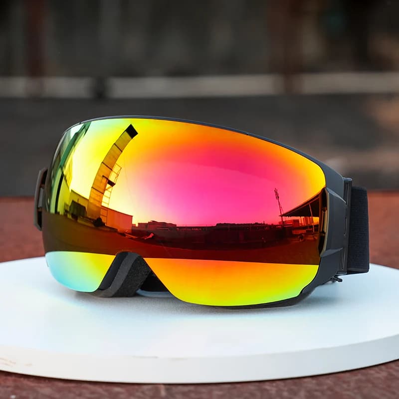 OEM Custom Logo Ski Goggles Wholesale Anti-Fog Magneti Removable Lens Snowboard Glasses Sports Eyewear for Men