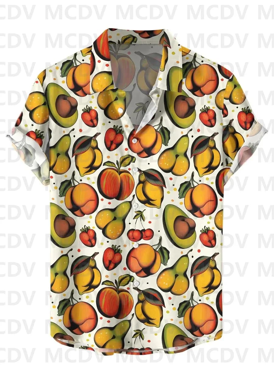 Mexico Cinco De Mayo Fruit Chili Funny Chili Peppers Chest Pocket Hawaiian Shirt