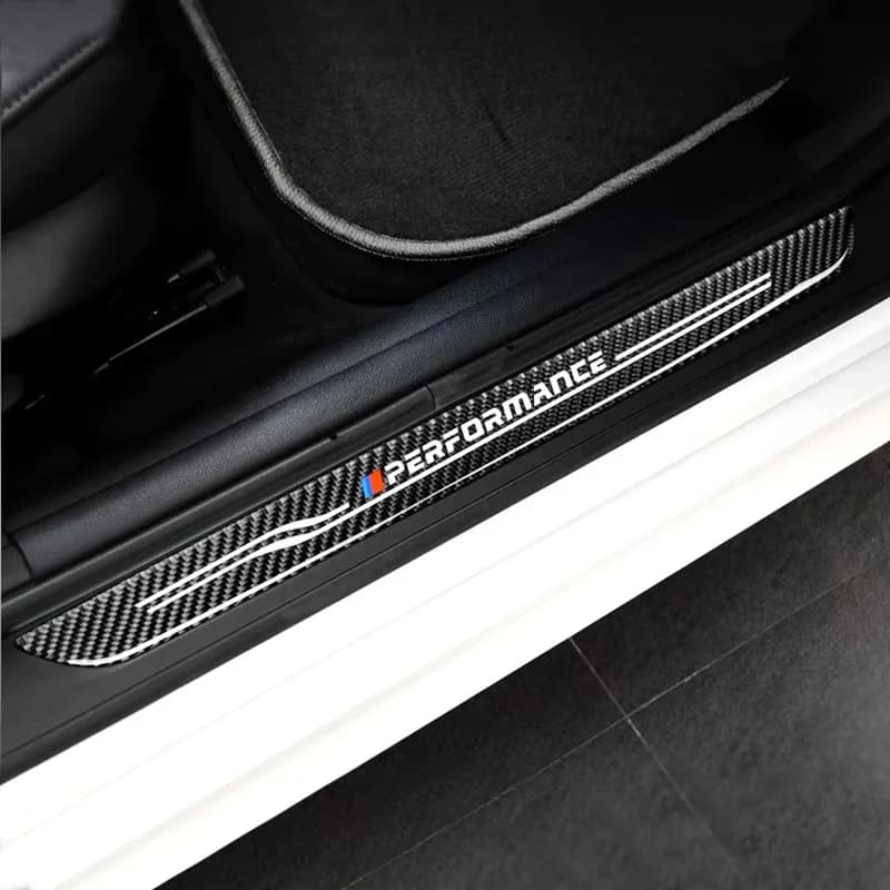 Carbon Fiber Interior Stickers Car Door Sill Decorative Covers Trim Strips For BMW 3 Series E90 E92 E93 Car Inner Accessories