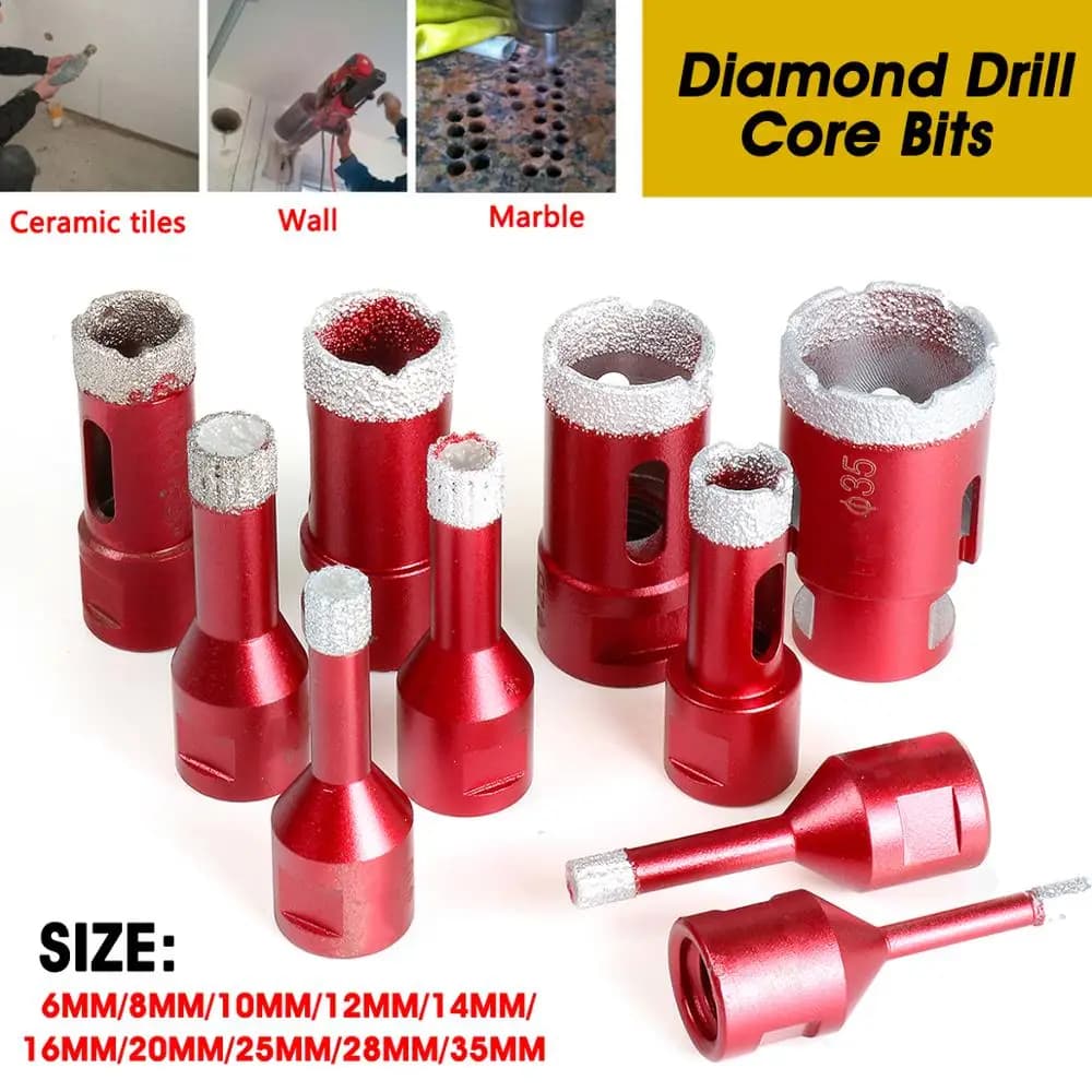6mm-35mm M14 Diamond Drill Bits Drilling Hole Saw Cutter for Tile Marble Granite Stone Use Angle Grinder