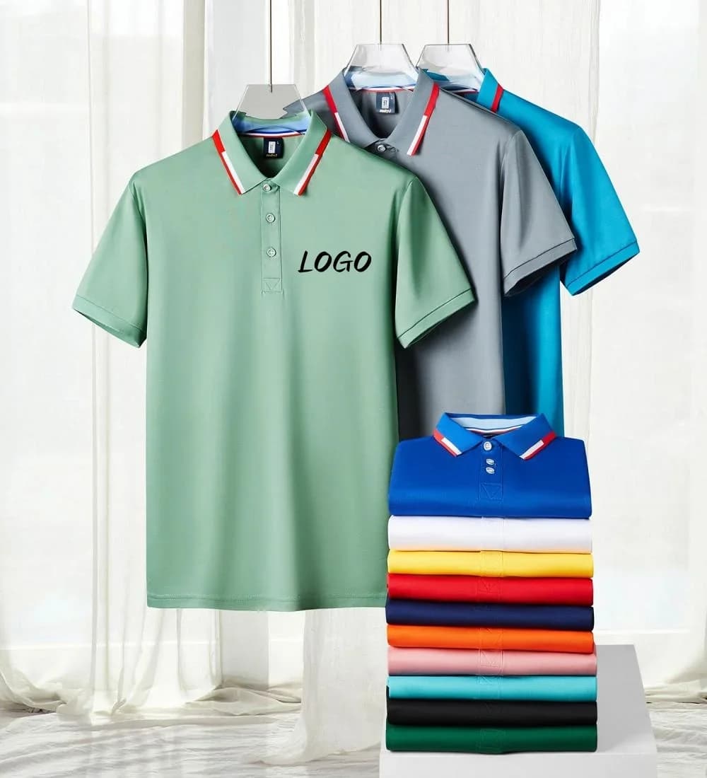 Solid Color Lapel POLO Shirt Unisex Summer Short Sleevet shirts Custom Print Logo Brand Simple Casual Breathable Tops Plus Size