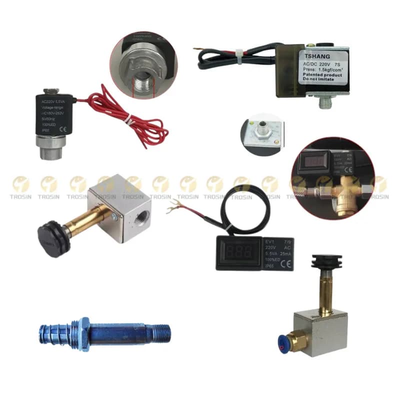 Silent Oil-free Air Compressor Accessories Small Air Pump Solenoid Valve Power-off Deflation Exhaust Valve One-way Valves