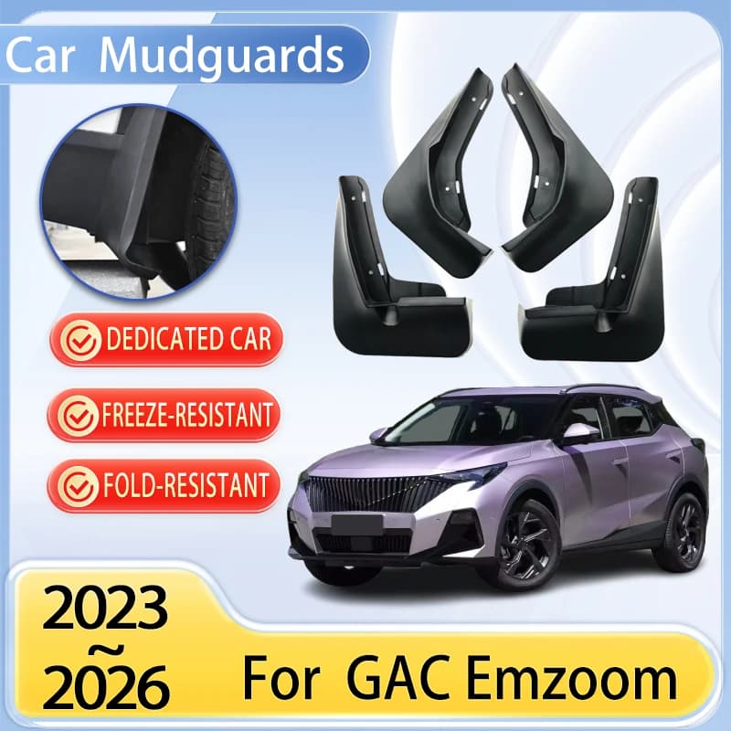 Car Mudguard Parts For GAC Emzoom Trumpchi GS3 II R Style Accessories 2023~2026 Mudflap Splash Fender Flare Cover Guard Auto Mud