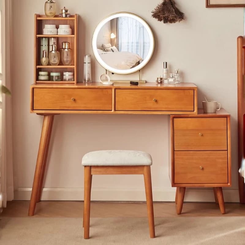Vintage Classic Vanity Table Aesthetic Elegant Beauty Premium Vanity Table Unique Mid Century Meuble De Chambre Furniture