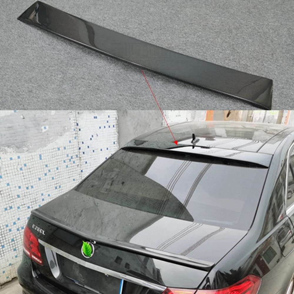 For Mercedes-Benz E-Class W212 4-door sedan carbon fiber top wing Roof spoiler 2009-2019