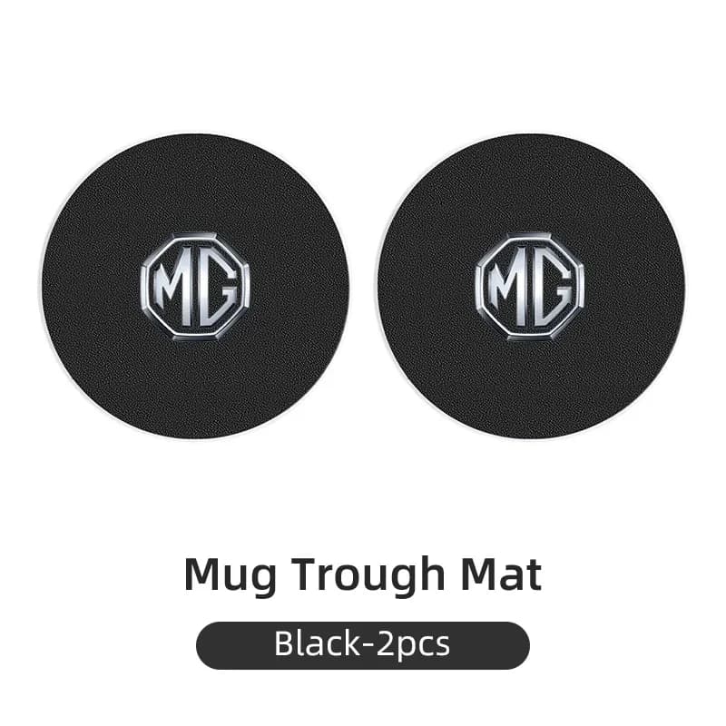 Morris Garages 2PCS Car Mug Trough Anti Slip Carbon Fiber Coasters Fit MG ZS EV HS EHS PHEV MG3 MG4 MG5 MG6 MG7 GT ZR RX5 RX8 ON
