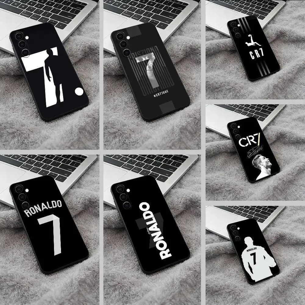 7-No7-C-R-7-Ronaldo Phone Case For Samsung Galaxy A73,A71 A72,A70,A53,A52,A51,Soft Silicone Black Cover