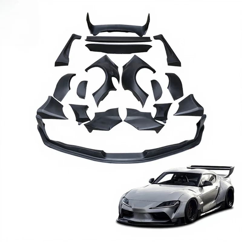 High Quality Rocket Bunny Wide Body Kit With Front Lip Side Skirts Ducktail Wing Fender Flares For Supra MK5 A90 2019-2021 Facel
