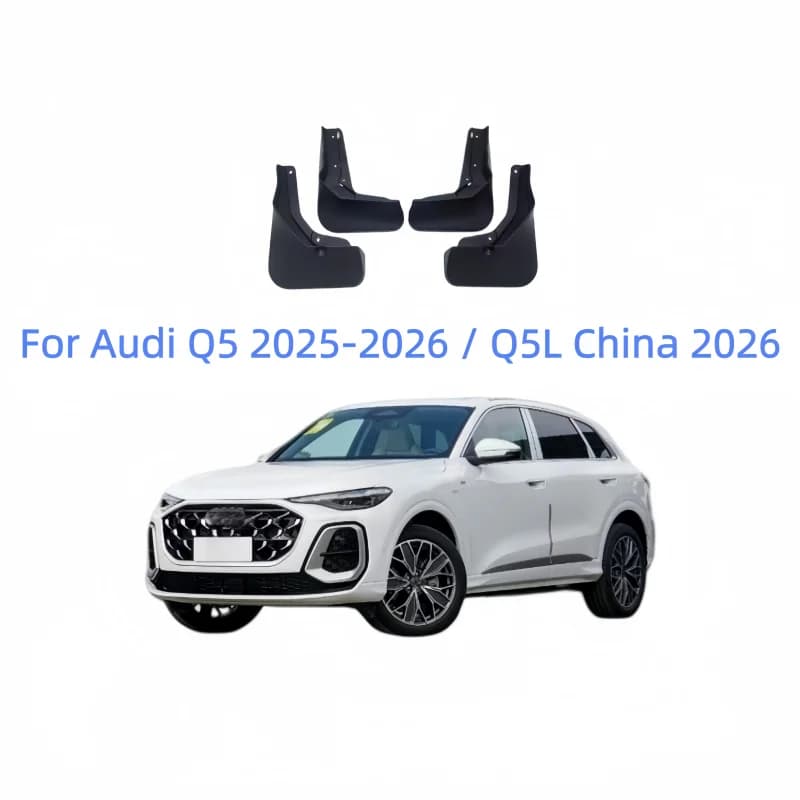 For Audi Q5 2025-2026 Q5L China 2026 Mud Flaps Custom Fit Splash Guards Fender Liners PP Plastic Mudguards OE Style 4Pcs