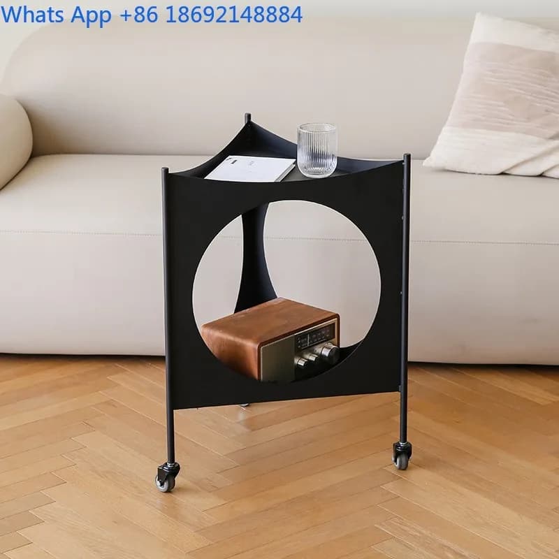 Movable Side Table Modern Minimalist Living Room Personality Fashion Side Table Small Trolley Ins Style Homestay Corner Table