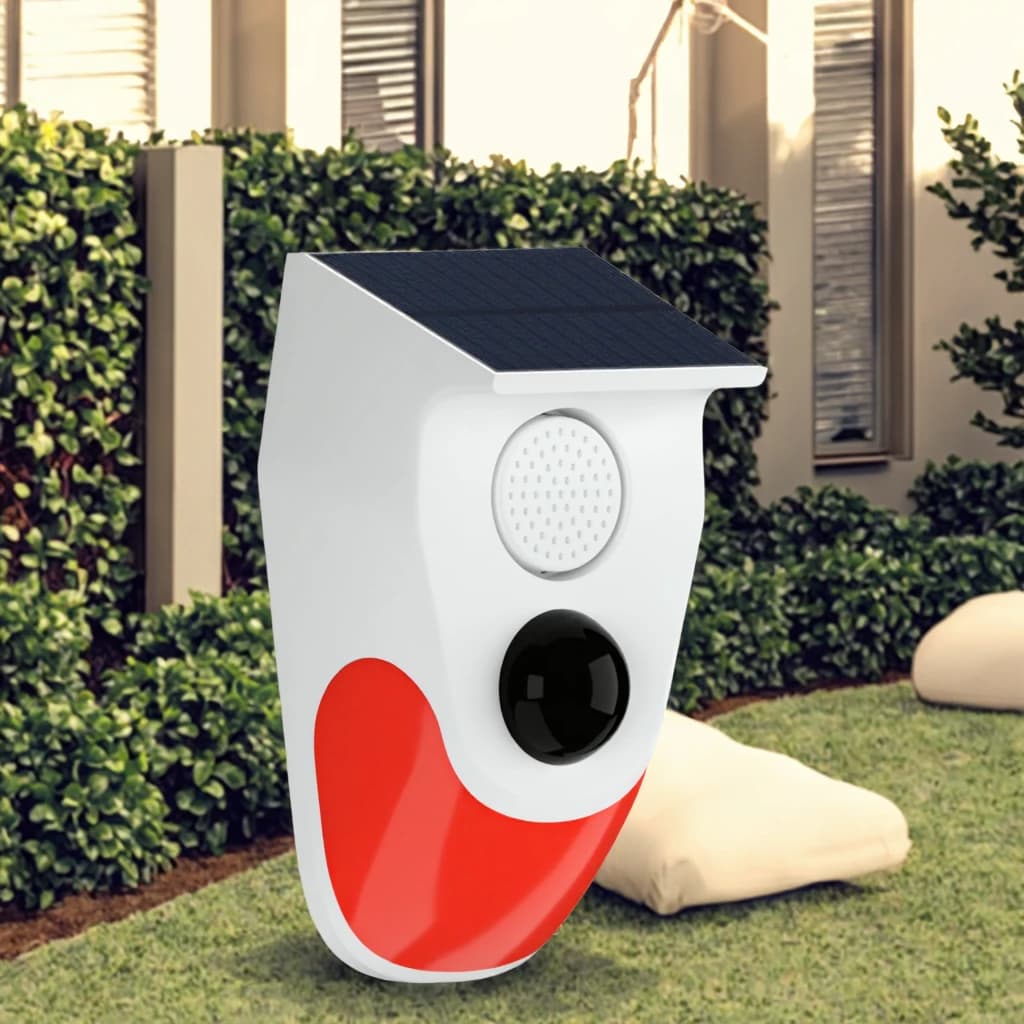 WiFi connection 120dB waterproof wireless security alarm PIR motion sensor alarm home outdoor solar manufacturing
