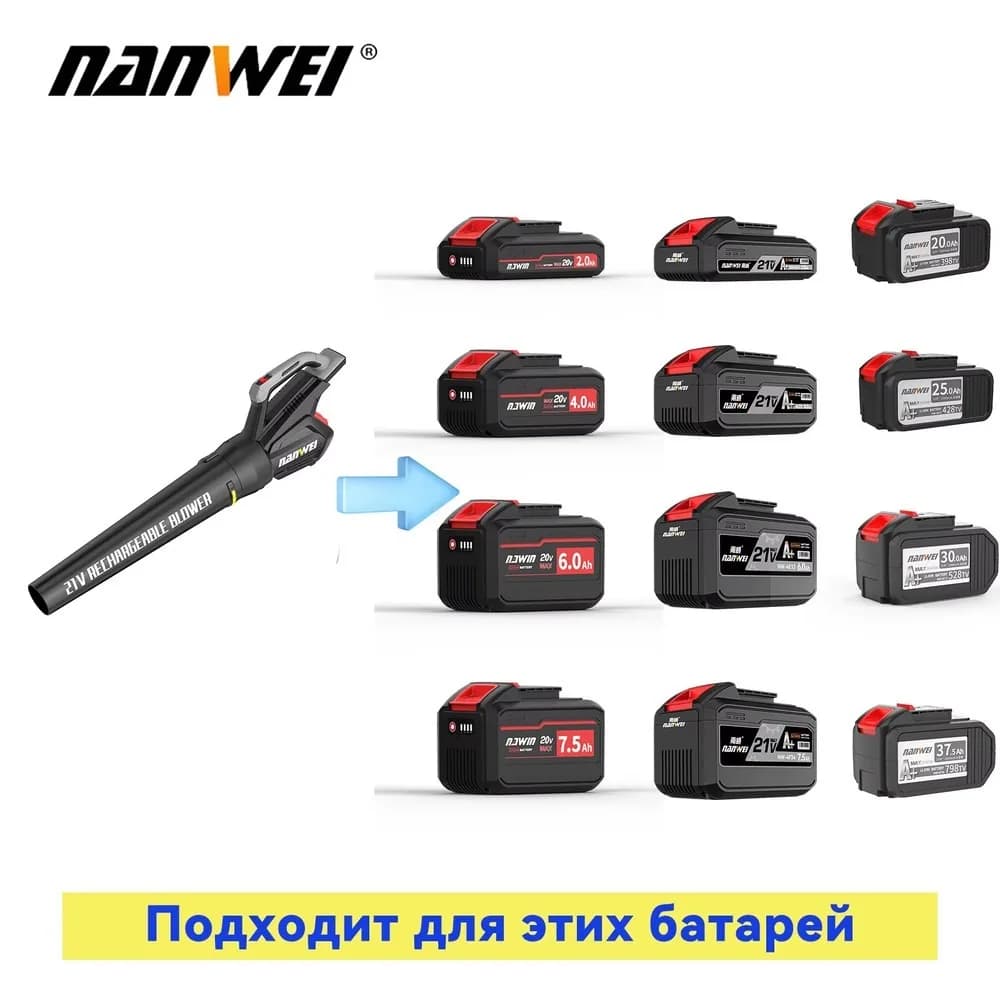 Cordless Electric Leaf Blower Battery Powered Various Speed Lightweight Blowers for Lawn Garden Yard Cleaning