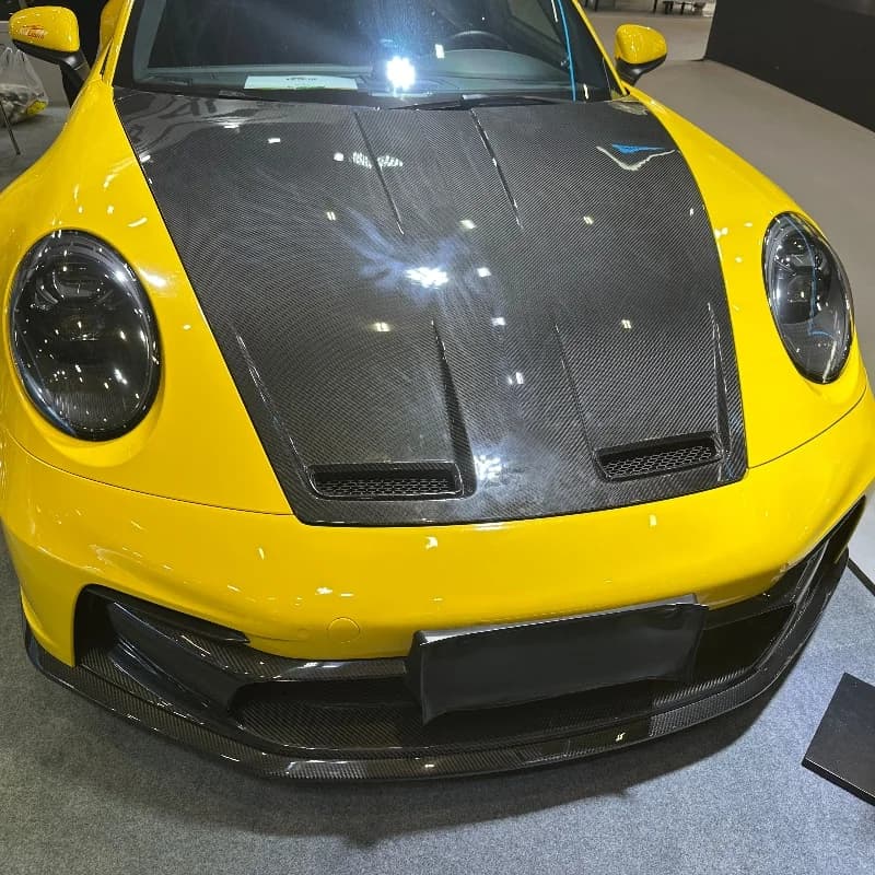 Carbon Fiber Engine Hood for Upgrading Porsche 992 to GT3 Style, Low Configuration Upgraded to High Configuration